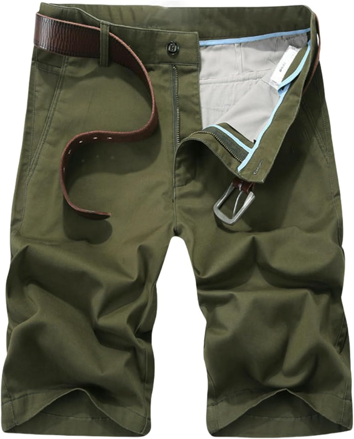 Men's Summer Comfortable Minimalist Durable Straight Loose Solid Color Five-Pocket Casual Shorts