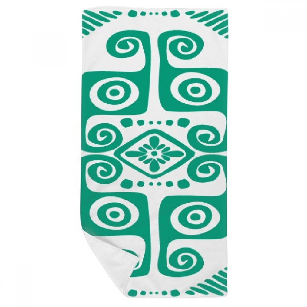 Serviette de bain poisson imprimée vert biologie 35x70cm douce