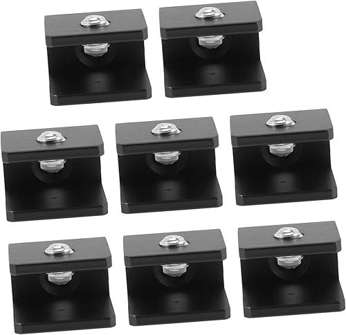 Uonlytech 8 piezas de clip de vidrio para ducha de vidrio soportes de estante clips de espejo clavijas de estante de vidrio clips de soporte de
