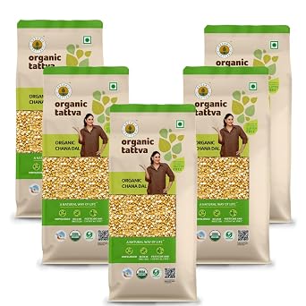Organic Tattva Chana Dal Split Bengal Gram 500g USDA Organic Certified