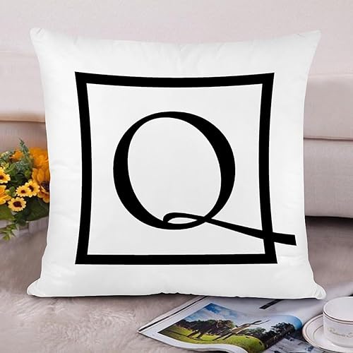 Miniatura 9 de Fundas de almohada decorativas con monograma de letra I de 18 x 18 pulgadas, fundas de almohada cuadradas con inicial, fundas de cojín para sofá,