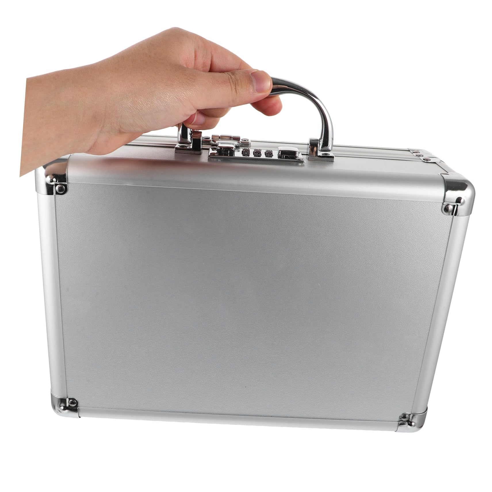 Metalowa Walizka Narzędziowa z Hasłem Przenośna Skrzynka Narzędzia Aluminiowy Organizer Akcesoria Wytrzymała Obudowa Ochronna Wygodny Uchwyt Do Transportu