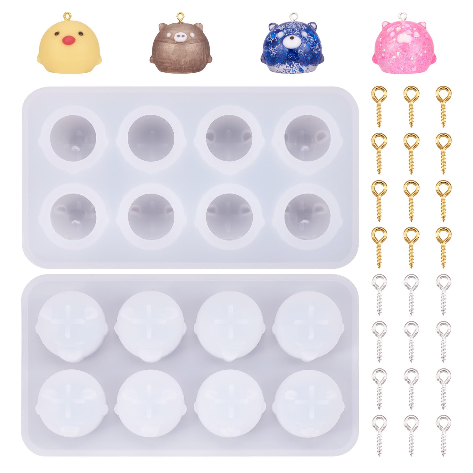 Amazon.com: Craftdady 4 Styles Cute Animal Jewelry Silicone Mold