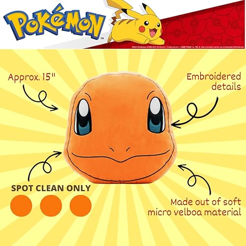 Miniatura 3 de Franco Anime Gaming Bedding - Almohada decorativa de felpa súper suave y acogedora, tamaño único, Charmander