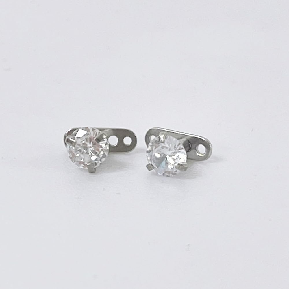 Amazon.com: Niaspi Cubic Zirconia Dermal Anchor 14G Tops 3mm