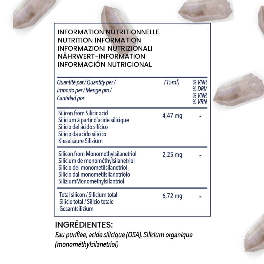 Orgono Living Silica Collagen Booster. Complément de Silicium Liquide pour Stimuler la Production de Collagène Natif. Complément Alimentaire Collagène pour Os et Articulations. 1 000 ml