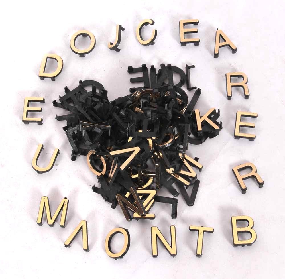 RAYCRAFT Plastic Alphabets, Welcome Board Letters Kit, 1 Inch Golden Plain Letters, 150 Pieces, DIY Craft Supplies for Home Decor, Scrapbooking, Word Art (1 INCH Letter KIT)-image-9
