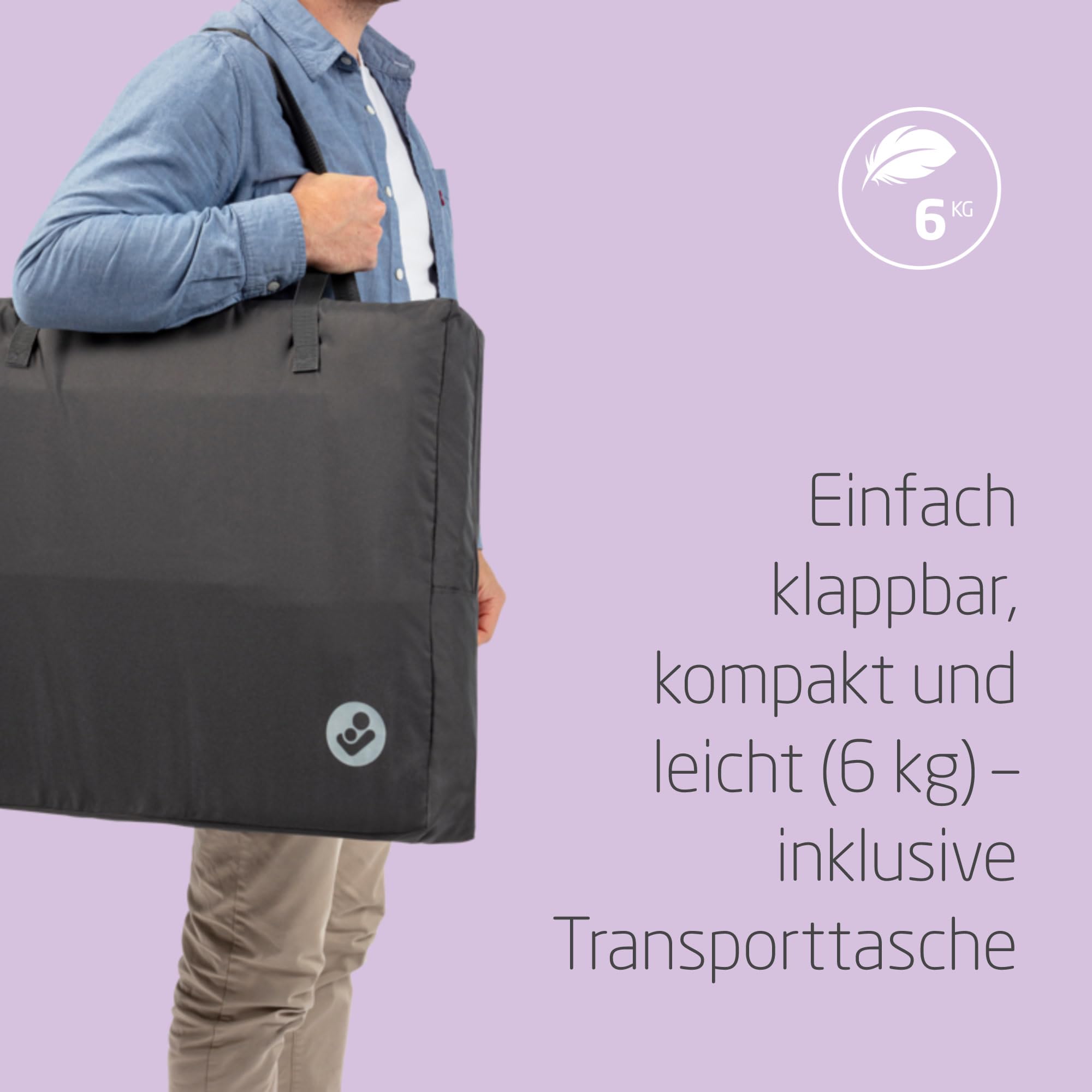 Maxi-Cosi Iris2, 2-in-1 Reisebett Baby, 0-3 Jahre, 0-15 kg, Kompaktes Reisebettchen, 2 Ebenen, Seitliches Einstiegsfenster, Faltbar & Leicht, Matratze Erweiterbar, Umweltfreundlich, Essential Grey