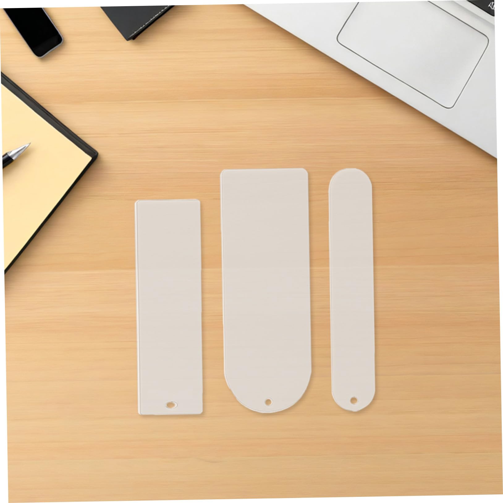 jojofuny Marcapáginas Acrílicos Transparentes Kit DIY y Redondo con Borlas Suministros para Manualidades y Bricolaje para Maestras y Decoración de Libros