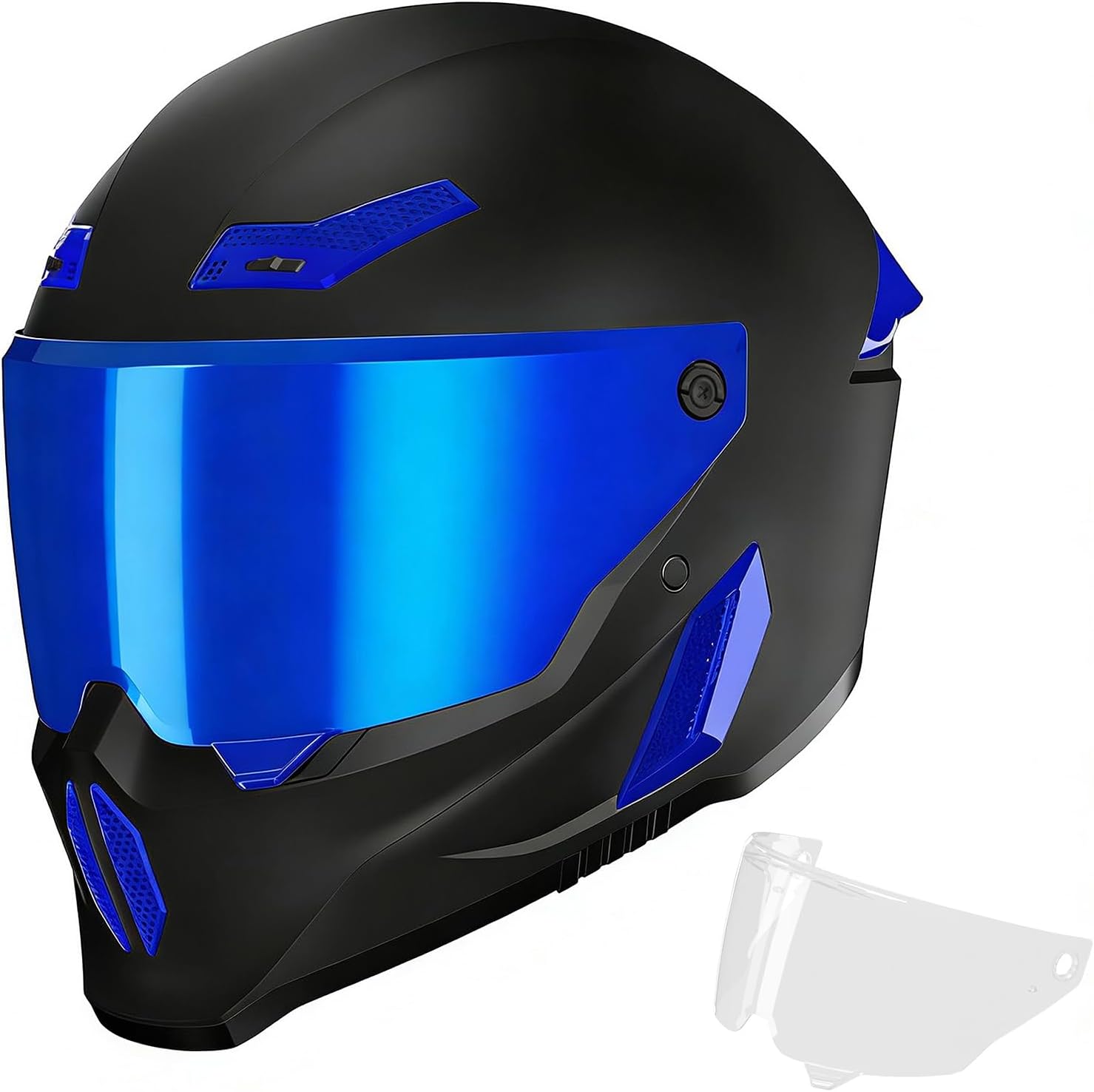 Motorcycle Helmets for Adult Men Women,Full Face Motorcycle Helmet,MG666 DOT Approved Motorbike Racing Street Bike Helmets with Two Visors