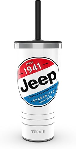 Miniatura 10 de Tervis Traveler Jeep Colossal - Vaso aislado de triple pared mantiene las bebidas frías y calientes, 30 onzas, acero inoxidable