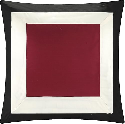 Miniatura 8 de Chic Home - Juego de edredón Duke tamaño King de 10 piezas, edredón con bloques de color, con 2 fundas, 3 almohadas y juego de cama King (rojo)