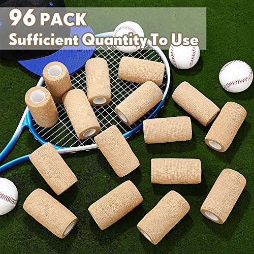 36 Pcs Self Adherent Bandage Wrap Breathable Cohesive Bandage Elastic Adhesive Tape For Stretch Athletic Sports Wrist Ankle, 4 Inch X 5 Yard (Nude) #TOP4