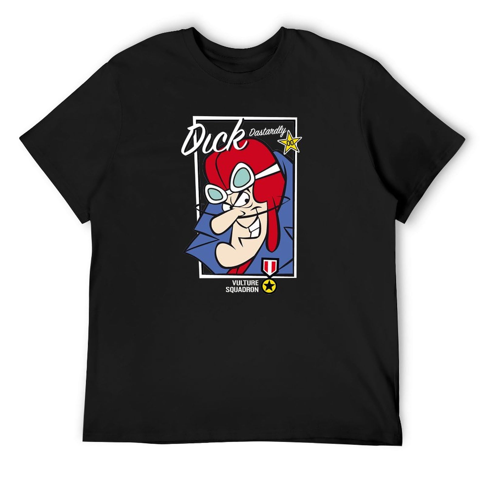 Dick Dastardly 2 Series Wacky Races Muttley Penelope Clyde Stop Pigeon Men's T-Shirt Black Unisex Mens Tees