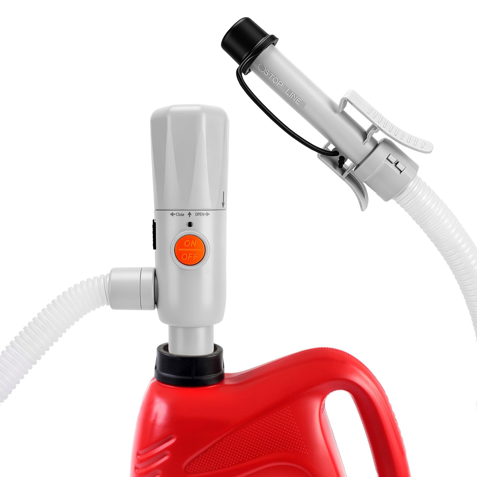 Yosoo Health Gear Pompa di Trasferimento Carburante, Portatile Pompa Travaso Benzina Elettrica con Arresto Automatico, Telescopico Tubo Principale, Portata 3.2 GPM per Auto Camper Generatore Barca