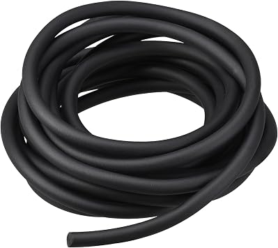 MECCANIXITY Solid Rubber Cord 10ft 6mm1/4" Dia Matte Black Rubber Cord for DIY Craft Beading Necklaces Bracelet