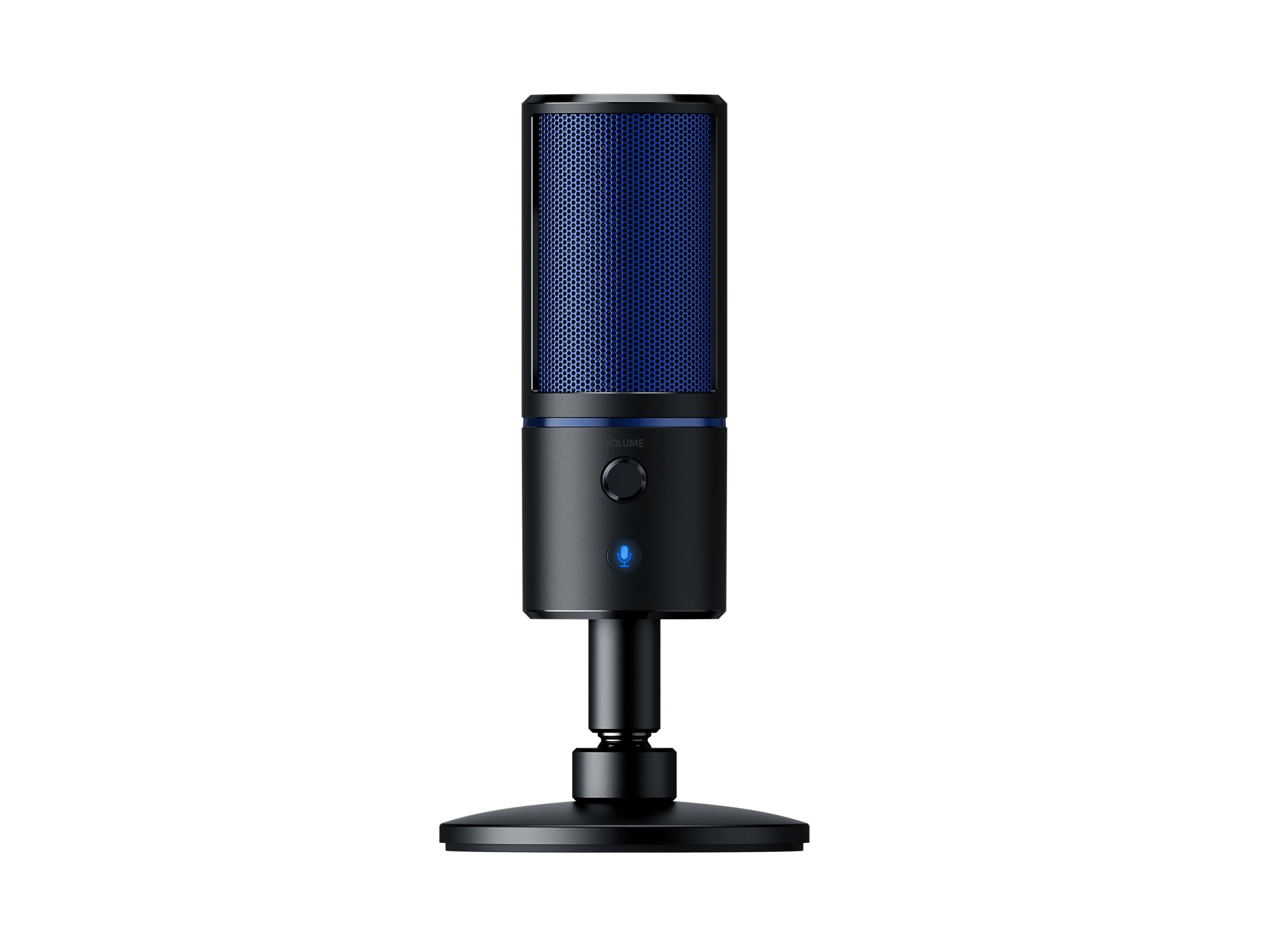 Razer Seiren X para PlayStation - Micrófono de condensador USB para transmisión en PS4 y PS5 (compacto con amortiguador, patrón de grabación supercardioide, botón de silencio) Negro-Azul