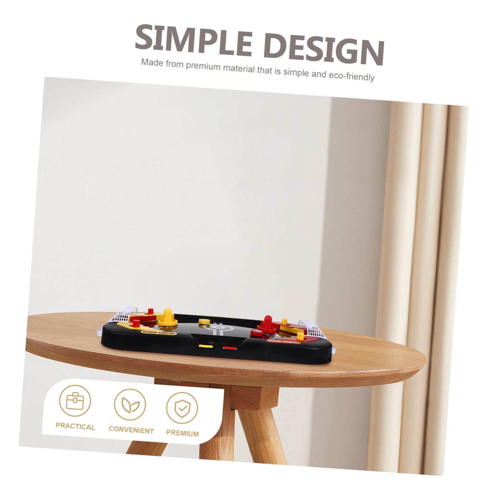 Hockey et Plastique en Mini Glace pour Noir sur Éducatif de Jeu Table à 2 Joueurs, Compétition Ludique et Divertissante Garçon Filles en Intérieur