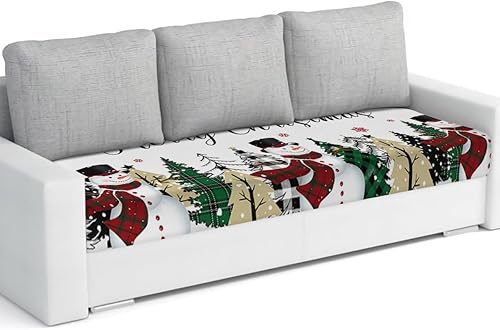 Funda elástica para cojín de sofá de muñeco de nieve, seccionalindividualen forma de L, funda protectora para muebles con parte inferior elástica,