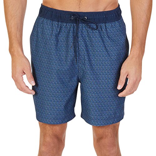Nautica Men's Quick Dry Swim Trunk Assorted Prints (True Navy New, X-Large)