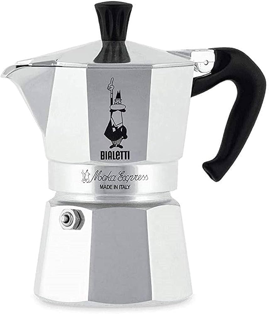 Bialetti Moka Express 1-Cup (2 Oz - 60 Ml) Aluminum Stovetop