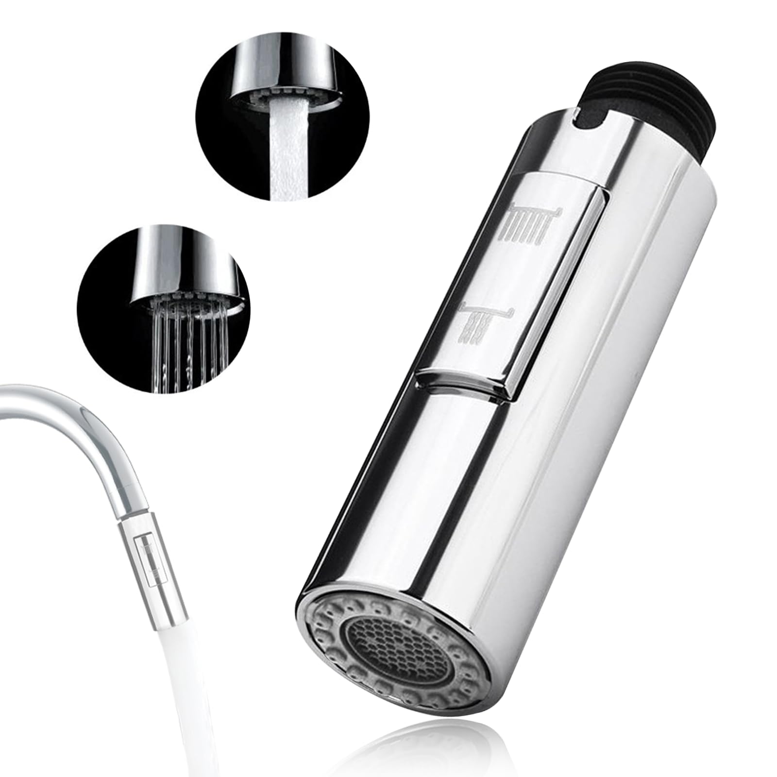 Doccetta Lavello Cucina Estraibile - 2 Modalit&agrave; Getto, Risparmio Idrico, Filettatura G 1/2", Facile Installazione