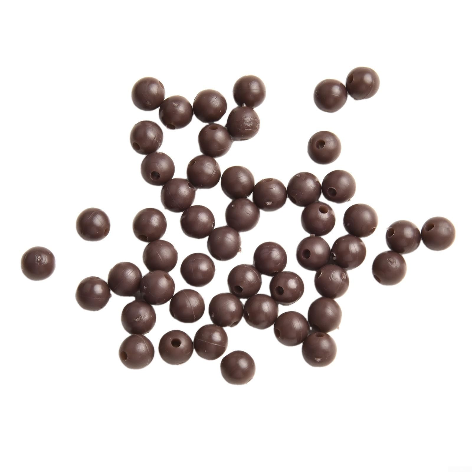 50 pz perline da pesca carpa rotonde gomma morbida perline 6/8 mm