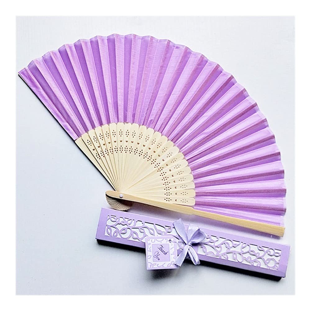 Abanico Plegable Abanico Plegable De Seda De Lujo Personalizado, Elegante Caja De Regalo Cortada Con Láser + Regalo De Fiesta / + Regalo De Boda Estampado, 20 Piezas Por Lote Abanico (6) (14) (3 )