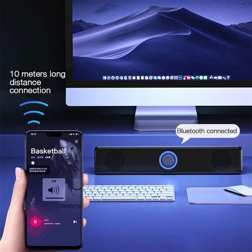 4D Stereo 5.0 Speaker 360° Surround Subwoofer Computer Speakers Sound Bar Box image 3