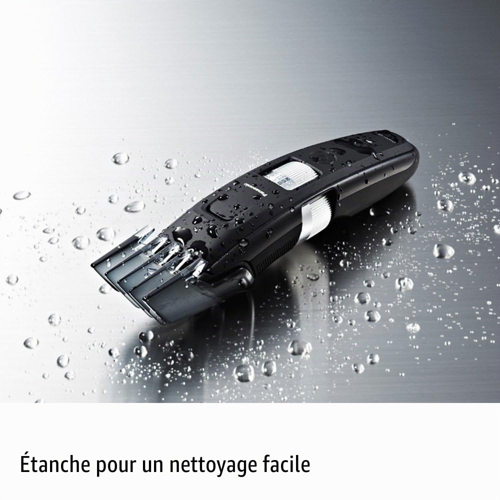 Panasonic - Personalcare ER-GB96-K503 | Tondeuse barbe - Spécial barbes longues 58 Réglages 7 accessoires 50 min d'autonomie Charge en 1 heure Lavable Moteur Torque Noir