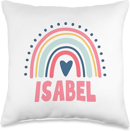 Miniatura 4 de Idea Regalo Personalizzata con Nome Gifts Idea Isabel Name Custom Woman Myth Legend Pink Birthday Party Throw Pillow, 18x18, Multicolor
