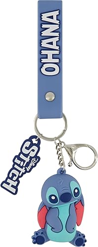 Disney Stitch Porte-clés et bracelet avec porte-clés, bleu, taille unique, bleu,