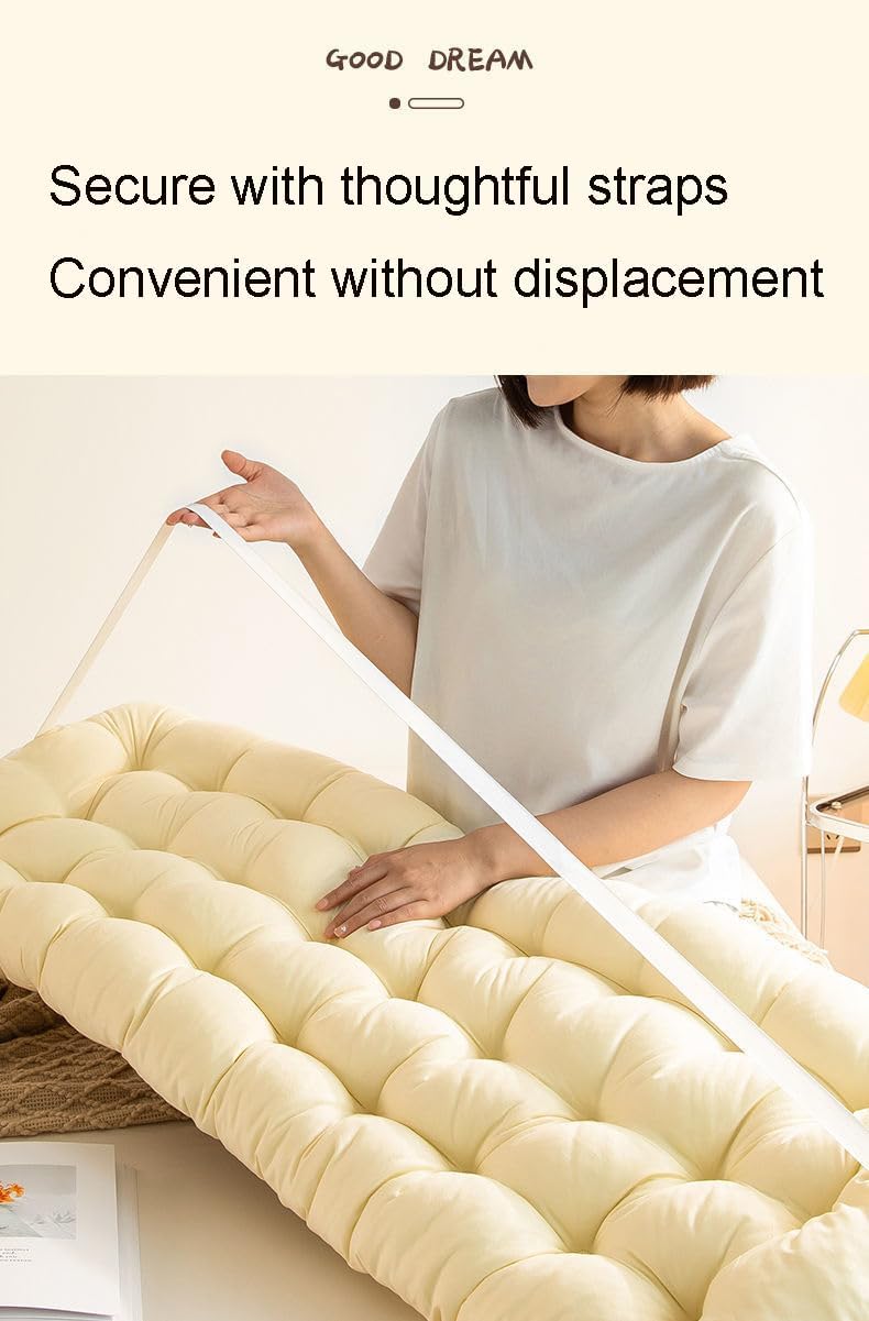 College Dorm Bed Bolster Pillow Long Reading Rectangular Headboard Pillow Backrest Support Cushion for Sitting in Bed Daybed Pillows Soft,White,Twin/90 * 50cm