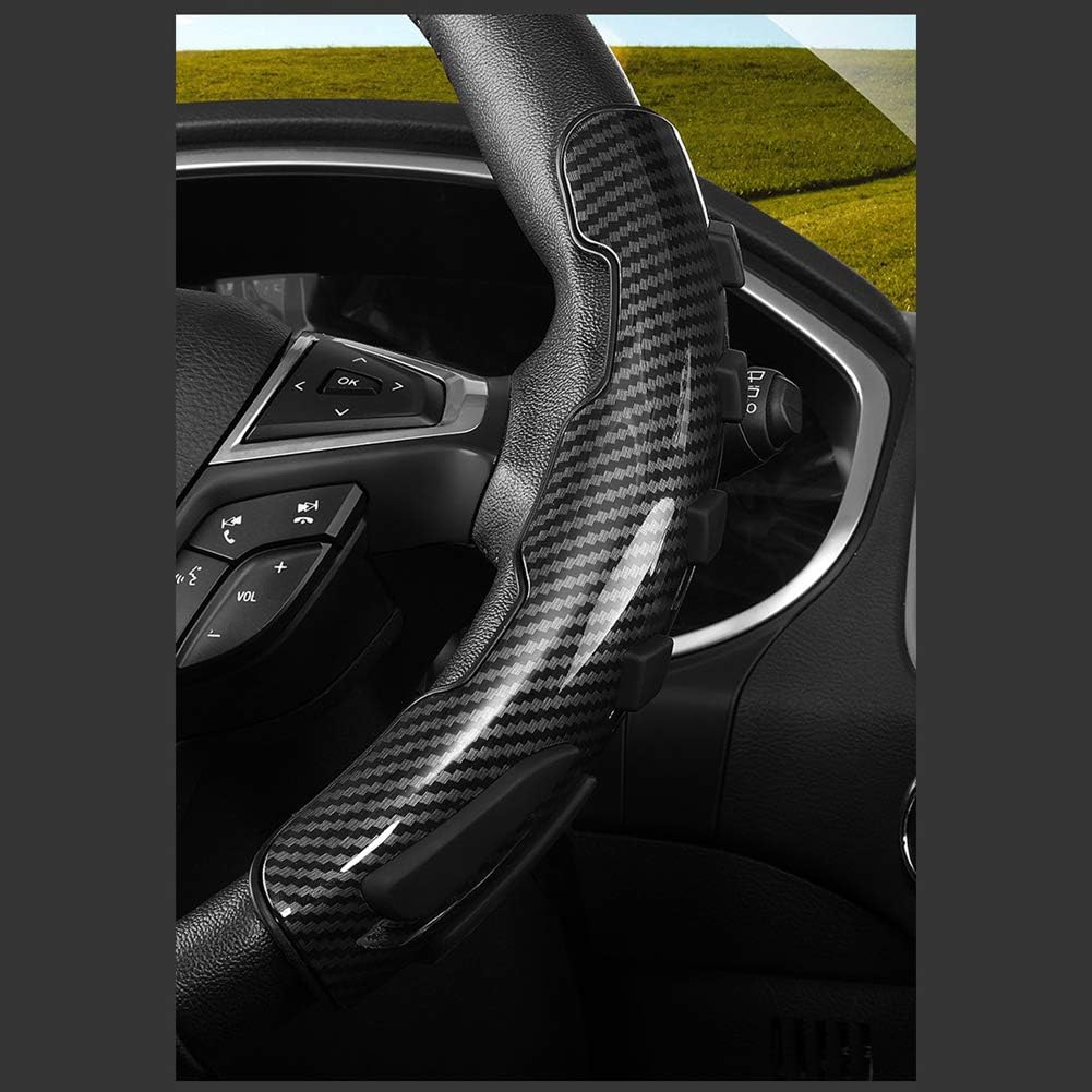 Steering Wheel Cover with Spinner,Universal Steering Wheel Cover Anti-Slip Steering Wheel Spinner Knob 360 Degree Rotatable Car Power Handle Spinner for Car Vehicle,Black