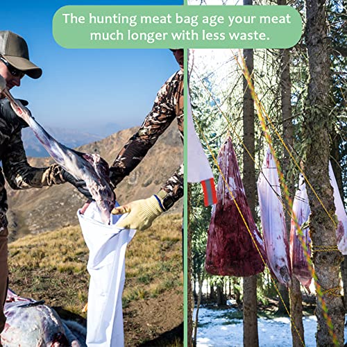 LODMOD Hunting Meat Bags for Elk Moose Caribou Deer Keep Animals Meat Fresher Quarter Storage Organize Supplies, 12"x59", 4Pcs - Image 4