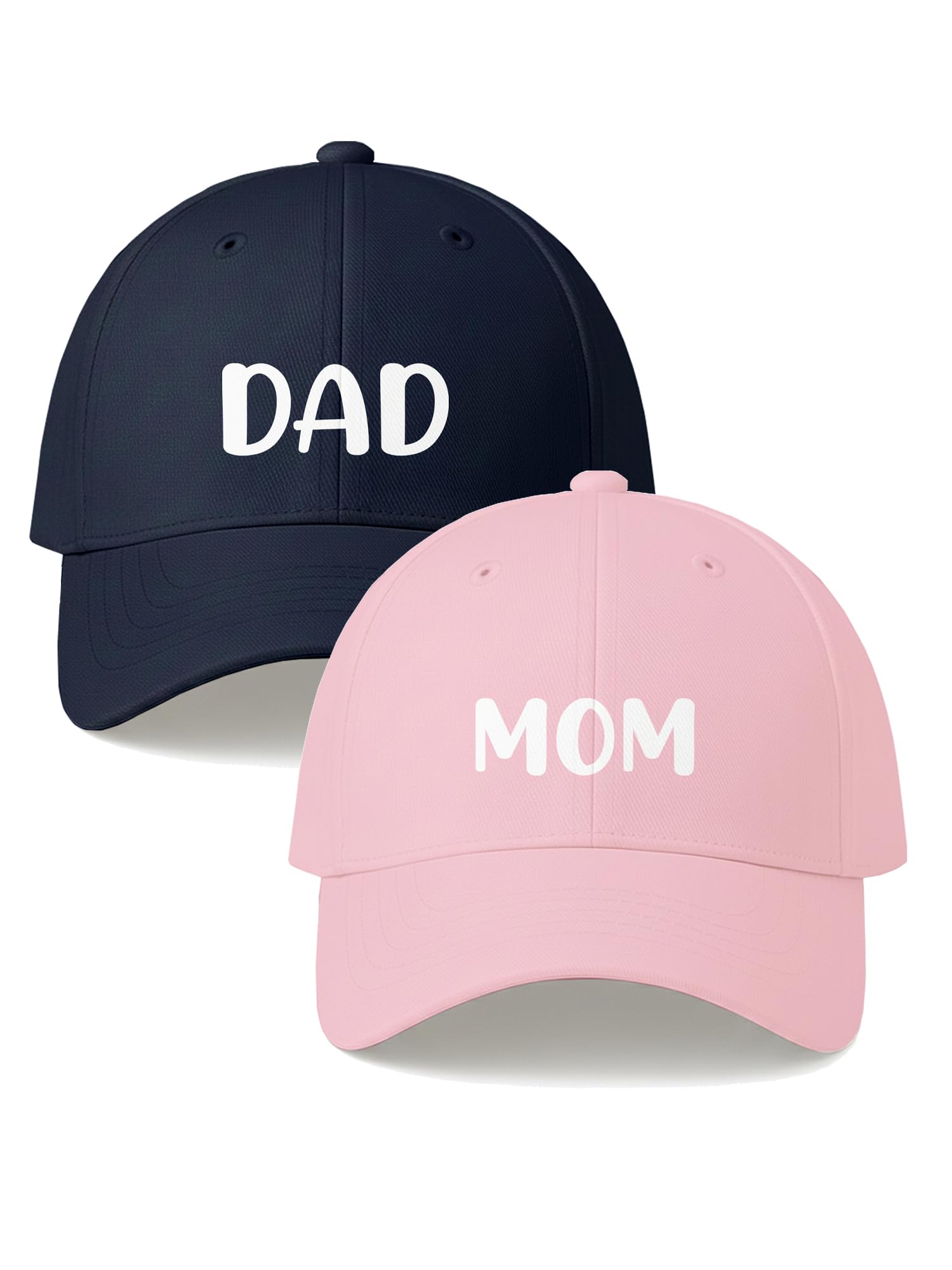 Mom Dad Couple Cap Combo Pack of 2 | Adjustable Cotton Baseball Caps for Men & Women | Matching Couple Hats | Casual-image-43