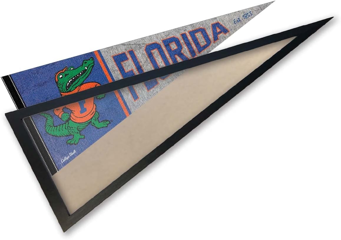 College Flags & Banners Co. Florida Gators Throwback Retro Vintage Pennant and Wood Pennant Frame