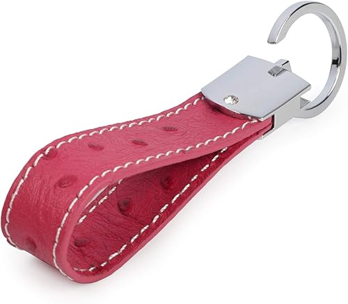 Miniatura 3 de Llavero de cuero italiano para mujer, diseño simple, hecho de cuero duradero de alta calidad