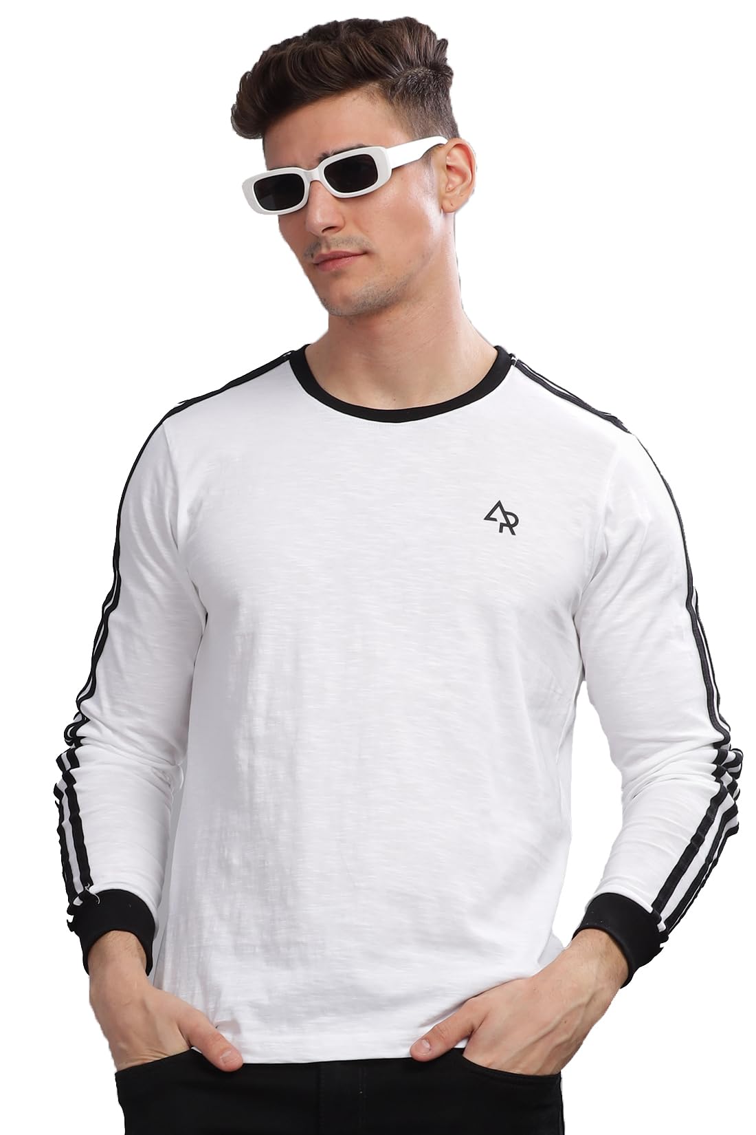 adro Full Sleeve Tshirt for Men | Colorblock T Shirt for Men | 100% Cotton Tshirt | Full Sleeve Regular Fit T-Shirt | Men's Full Sleeves T Shirts-picture-32