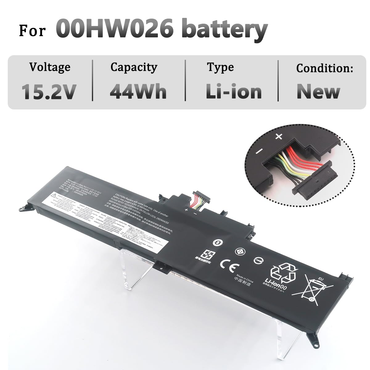 00HW027 00HW026 Batería para Lenovo ThinkPad Yoga 260 370 X380 Series 01AV434 01AV433 SB10K97591 01AV432 SB10K97589 SB10K97590 SB10F46466 4 SB10F46465 4ICP5/53/88
