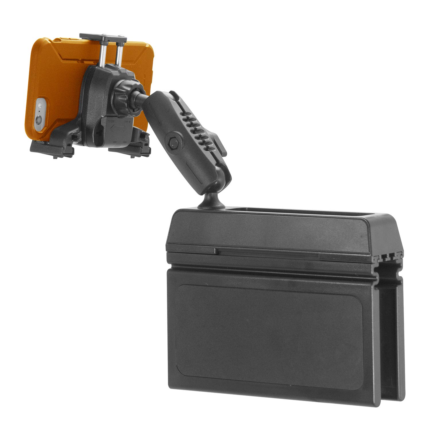 iBOLT xProDock Bizmount Wedge - Heavy Duty Vehicle Console Mount and 2m microUSB Cable for Android Smartphones: Great for Commercial Vehicles, Trucks, and Telematic Commuters