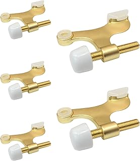 Hinge Pin Door Stop 5 Pack Champagne Brass Heavy Duty Design | HOWTOOL