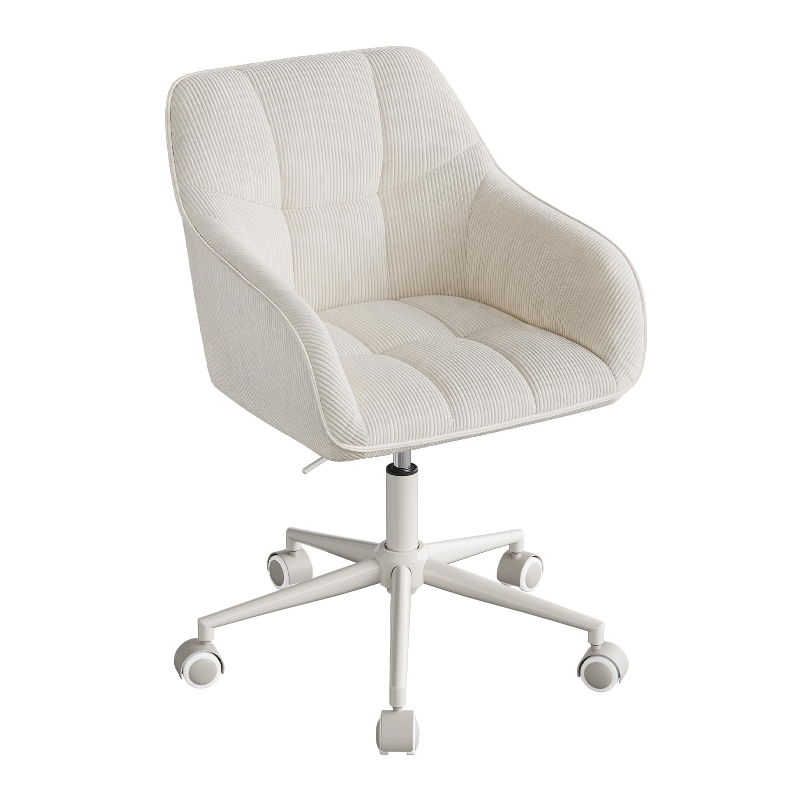 WOLTU Homeoffice Stuhl, Schreibtischstuhl, Drehstuhl, Schminkstuhl, höhenverstellbar, bis 150 kg belastbar, mit Armlehnen Samtsitz, für Schlafzimmer Büro Wohnzimmer, #2672