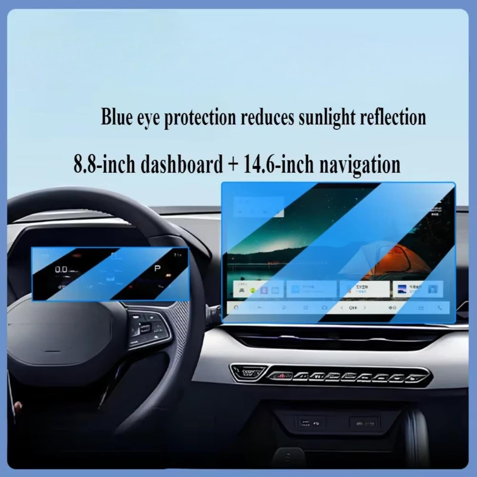 GPS Film Protection Compatible Avec Geely Pour Coolray 2025 Protecteur D'écran GPS Voiture Navigation GPS Divertissement Écran D'affichage Multimédia Film De Protection(A)
