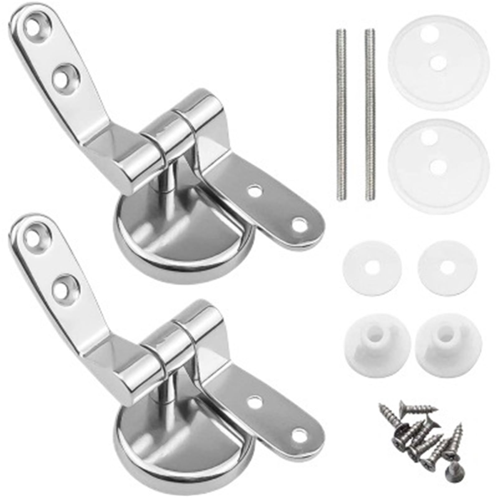 Toilet Hinges Replacement Zinc Alloy Toilet Seat Hinge Flush Cover Mounting Connector Lid Fittings Replacement Parts