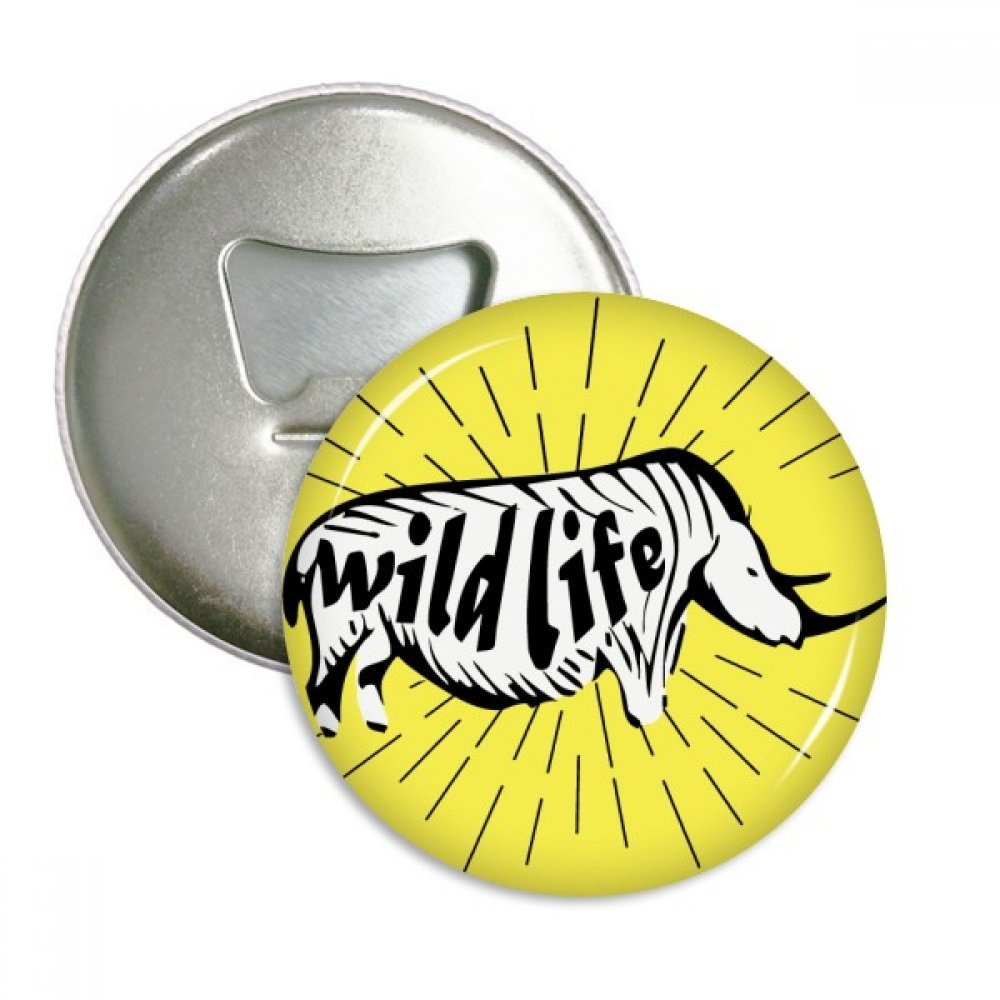 Magnet frigo décapsuleur rhinocéros noir apéritif