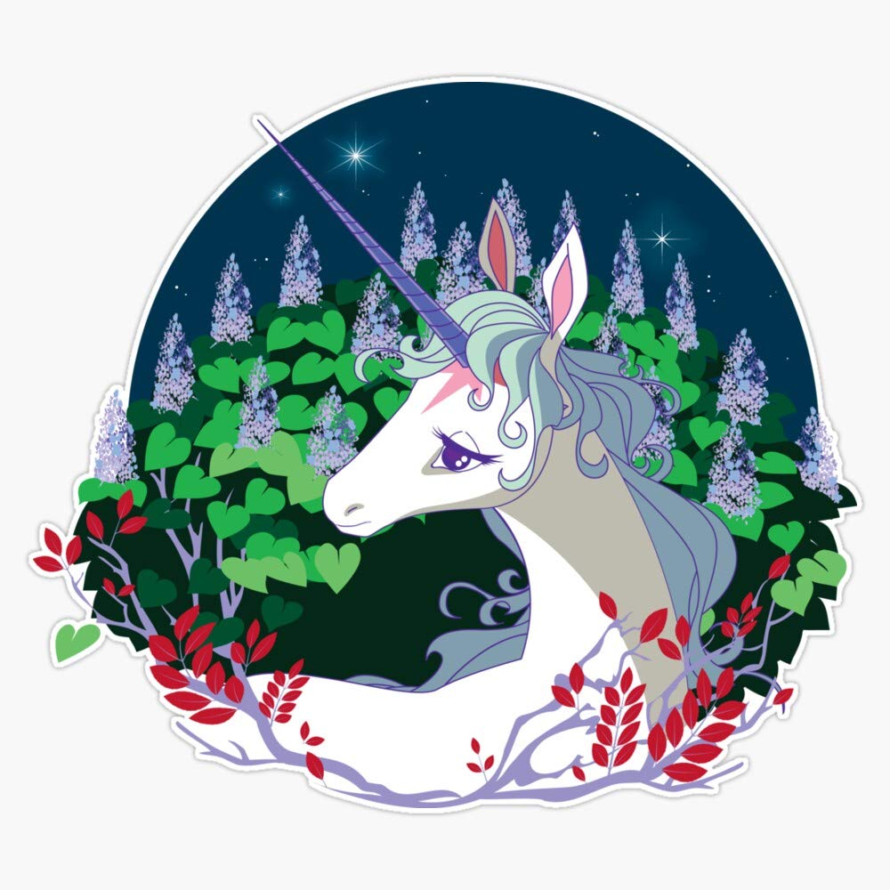 .The Unicorn Lived In A Lilac Wood. Bumper Sticker Window Vinyl Decal 5"