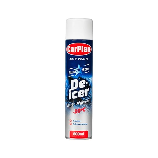 CarPlan De-Icer Aerosol, 21 fl oz – Blue Star De Icer for Car Windshield, Fast-Acting Defroster for Windows, Works in Extreme Cold -20C