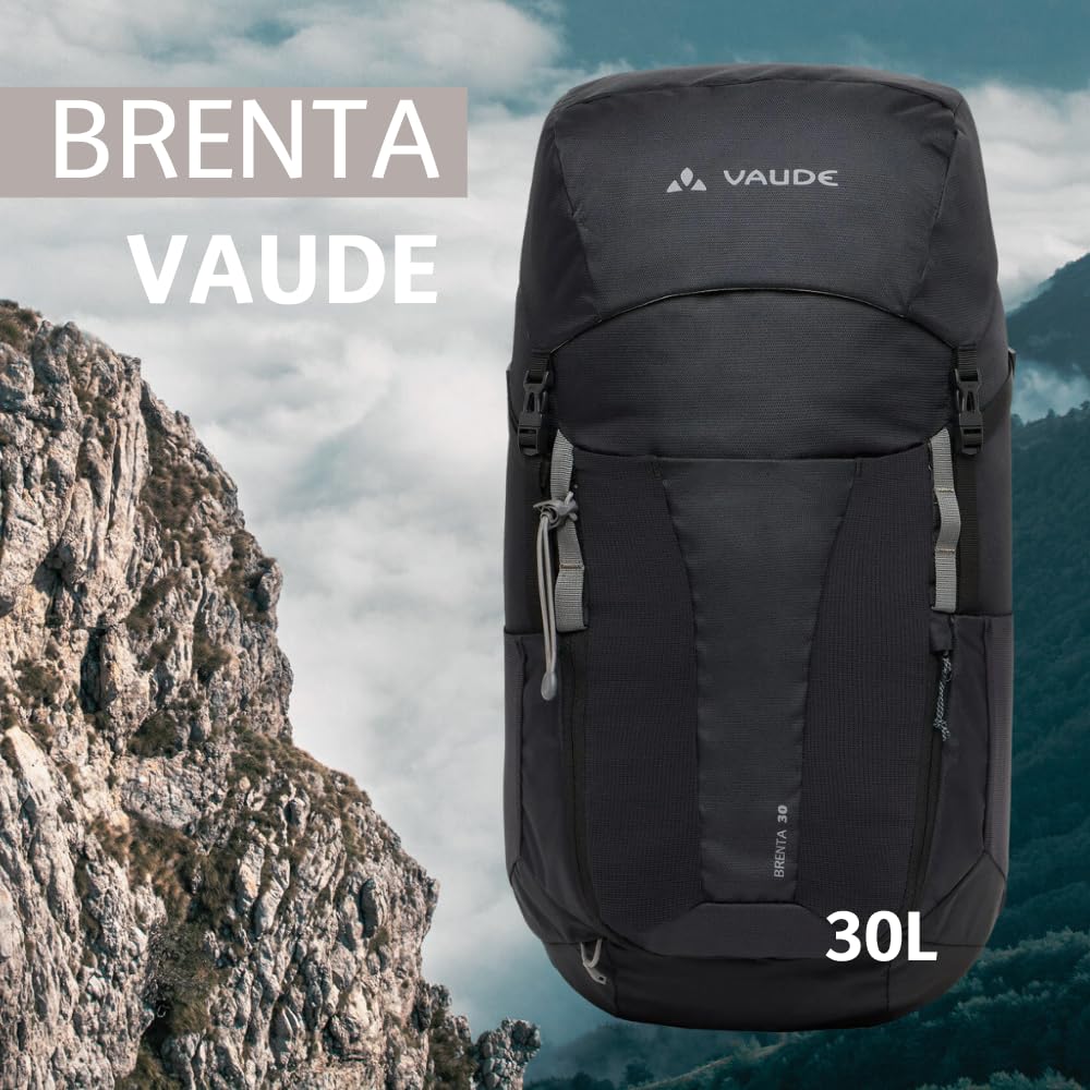 VAUDE Brenta 30 Wanderrucksack 30L mit ergonomischem Tragesystem, atmungsaktiver Rückwand, Trinksystem-Fach und verstellbaren Gurten ideal für längere Wanderungen