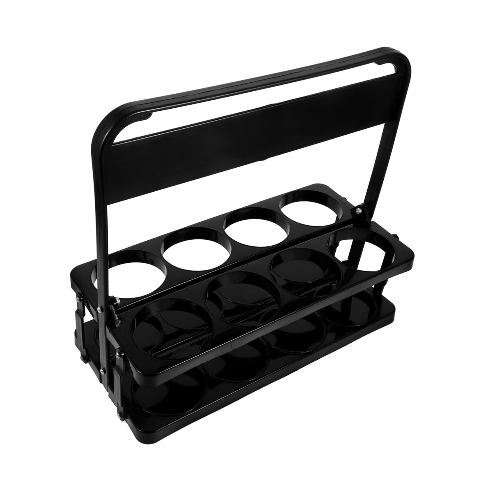 Soporte Portátil para Botellas de Agua Plegable Diseño de Asa y 8 Orificios, Liviano para Día de Juego en Mesa de Picnic o Encimera